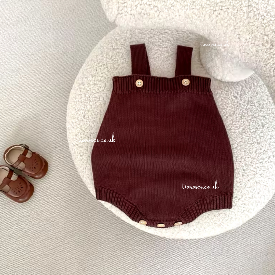 Pre order two piece burgundy romper and cardigan set
