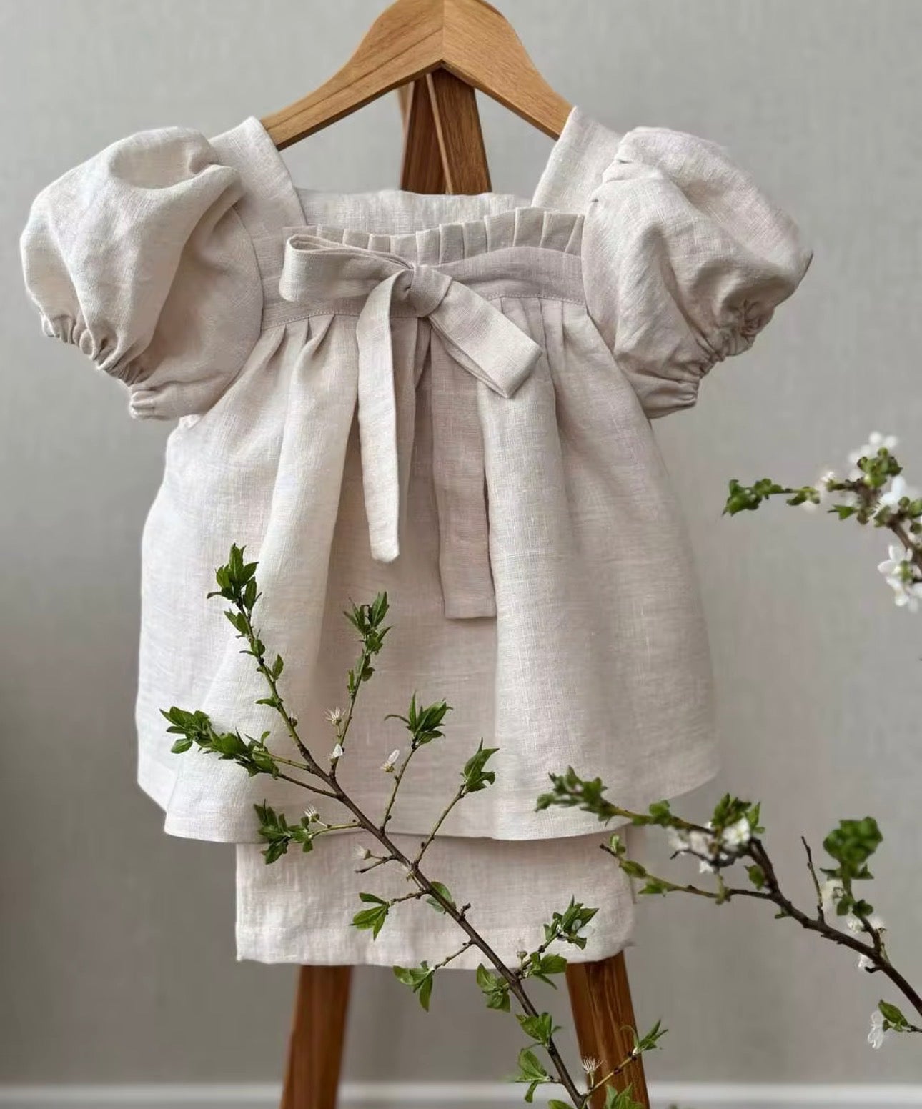 Bow top and trouser set