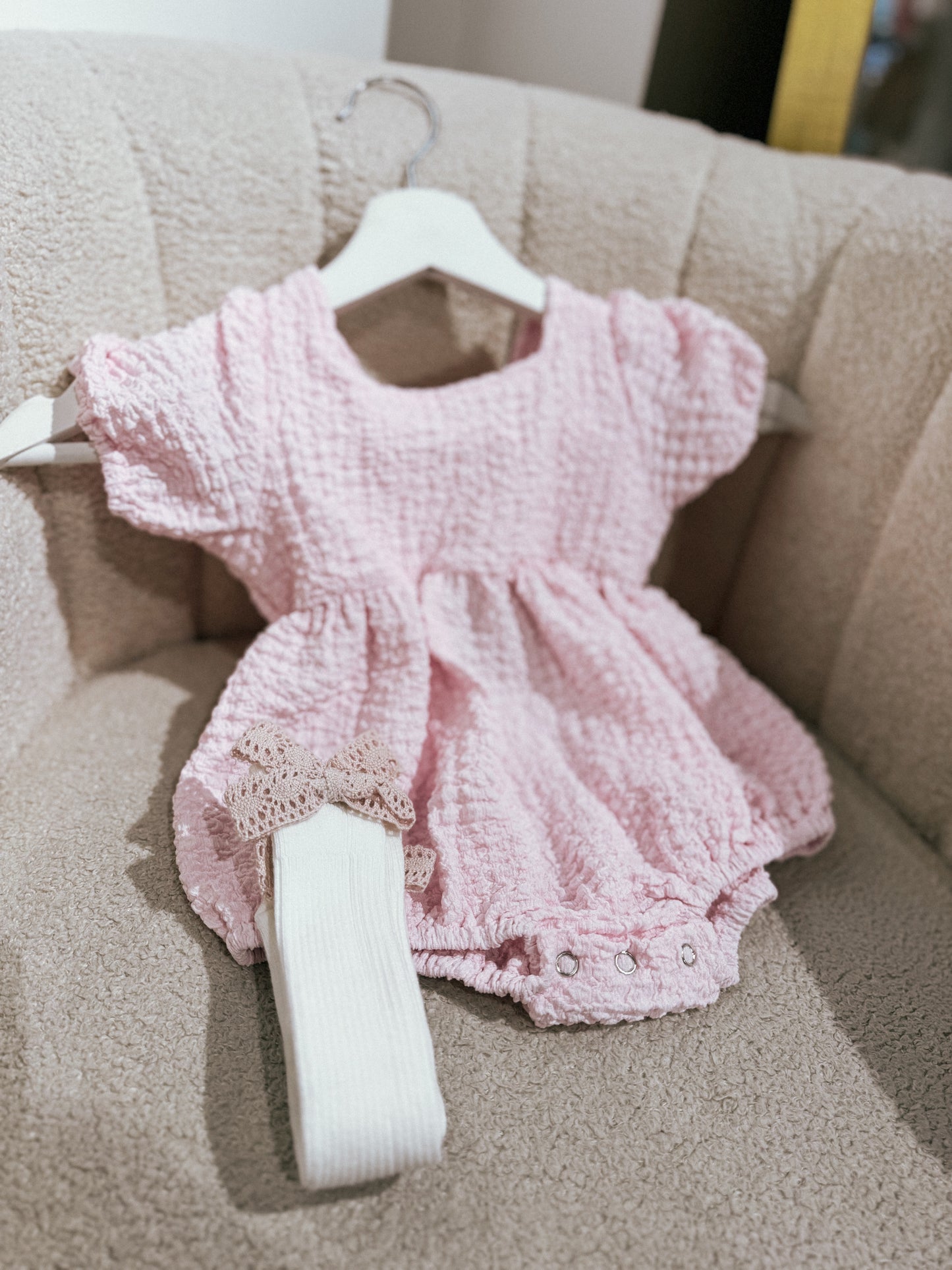 Pre order spring summer candy pink bubble romper