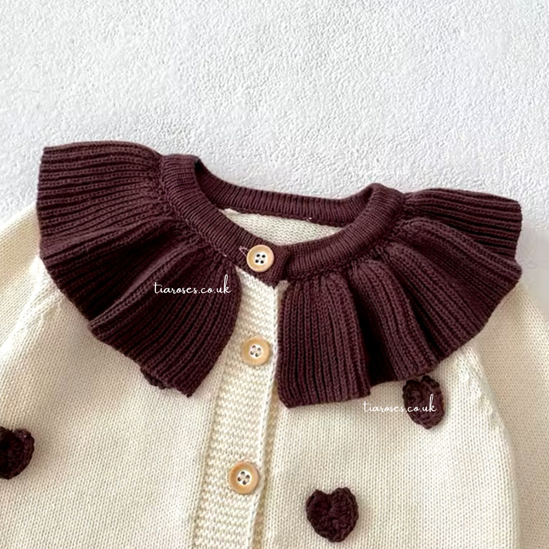 Pre order two piece burgundy romper and cardigan set