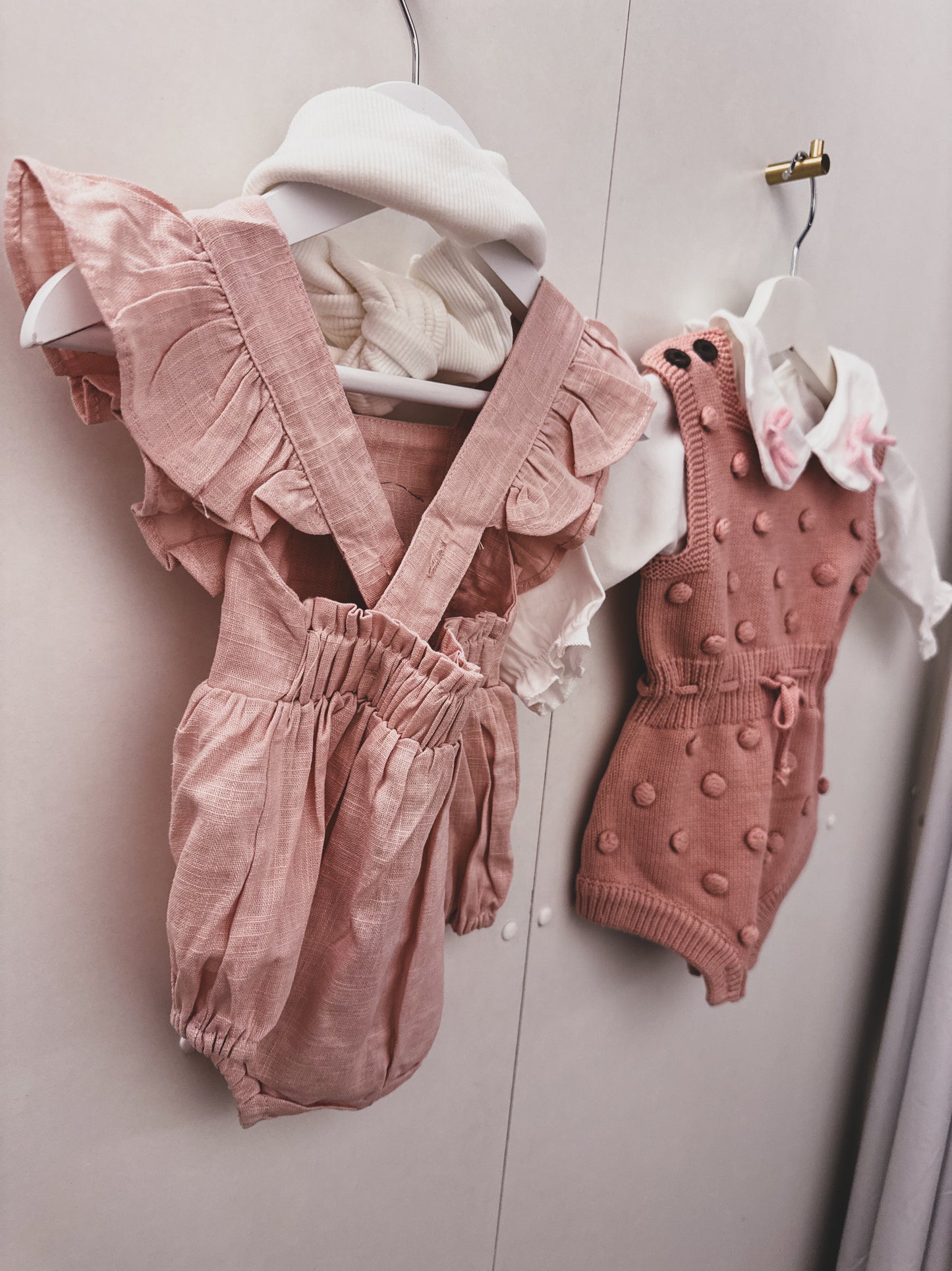 Hand crotchet spring strawberry rompers pre order