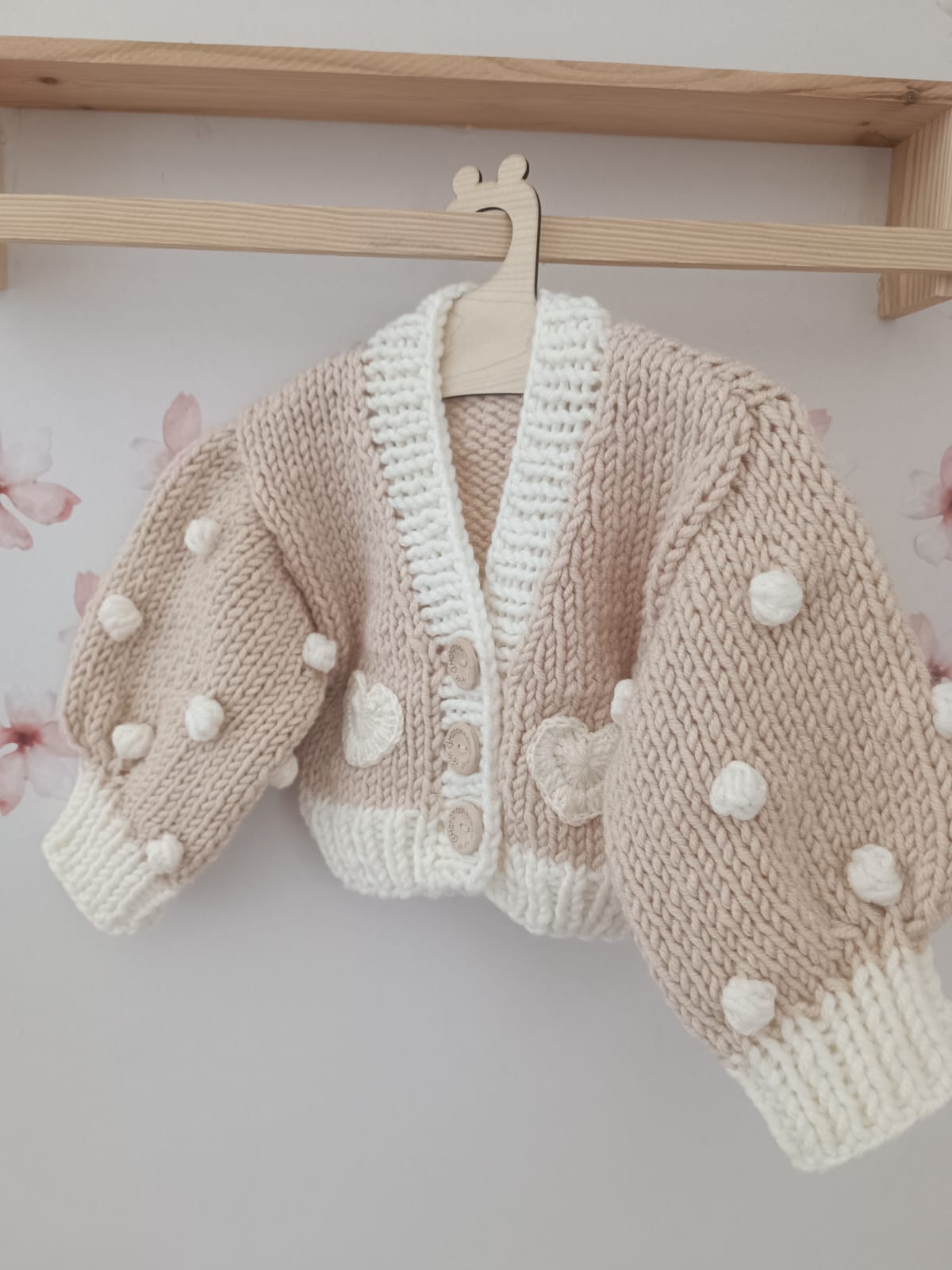 Pre order handknit summer heart chunky cardigans