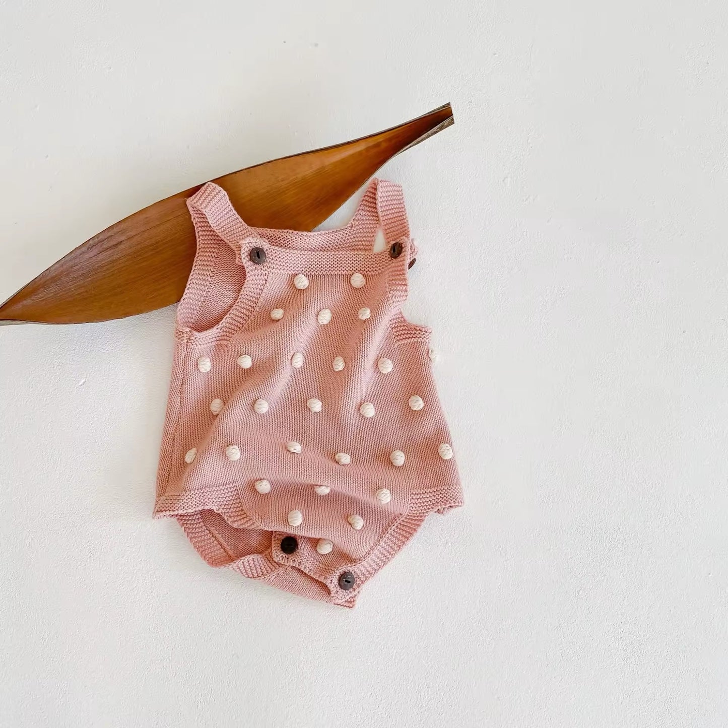 Spring knit bobble rompers (pre order)