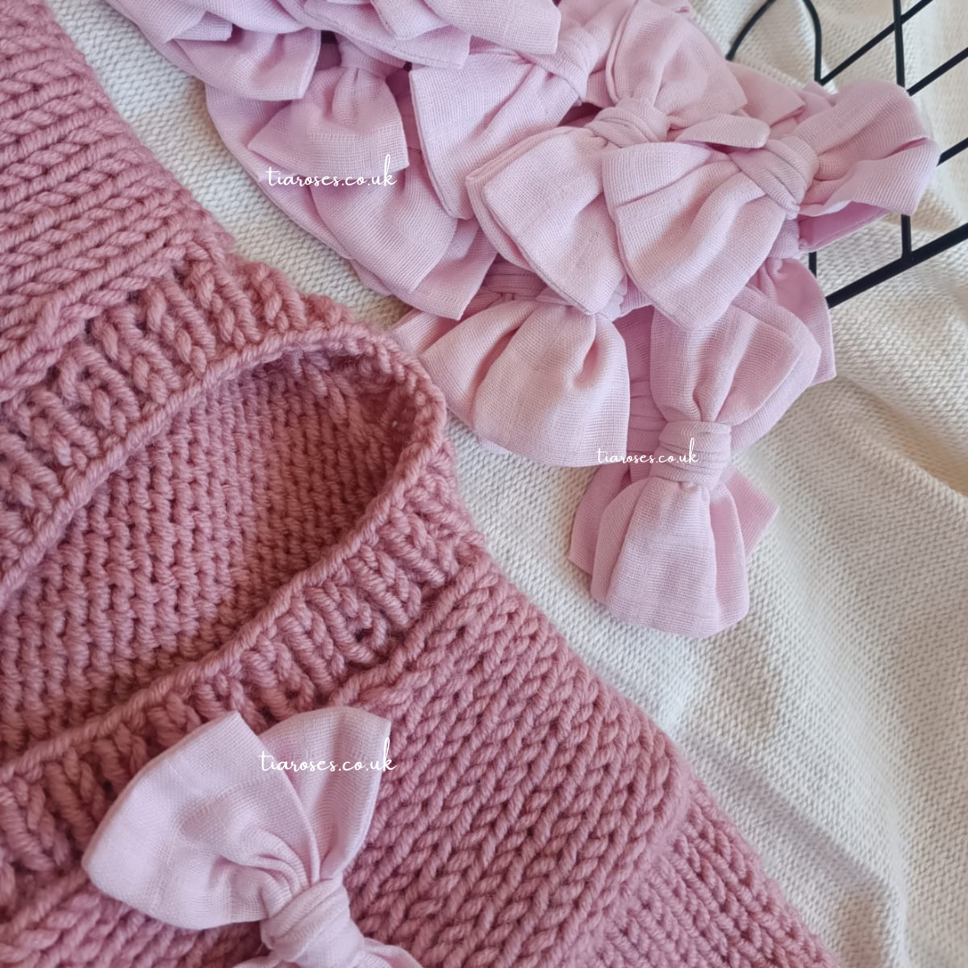 New style handknitted bow cardigan pre order