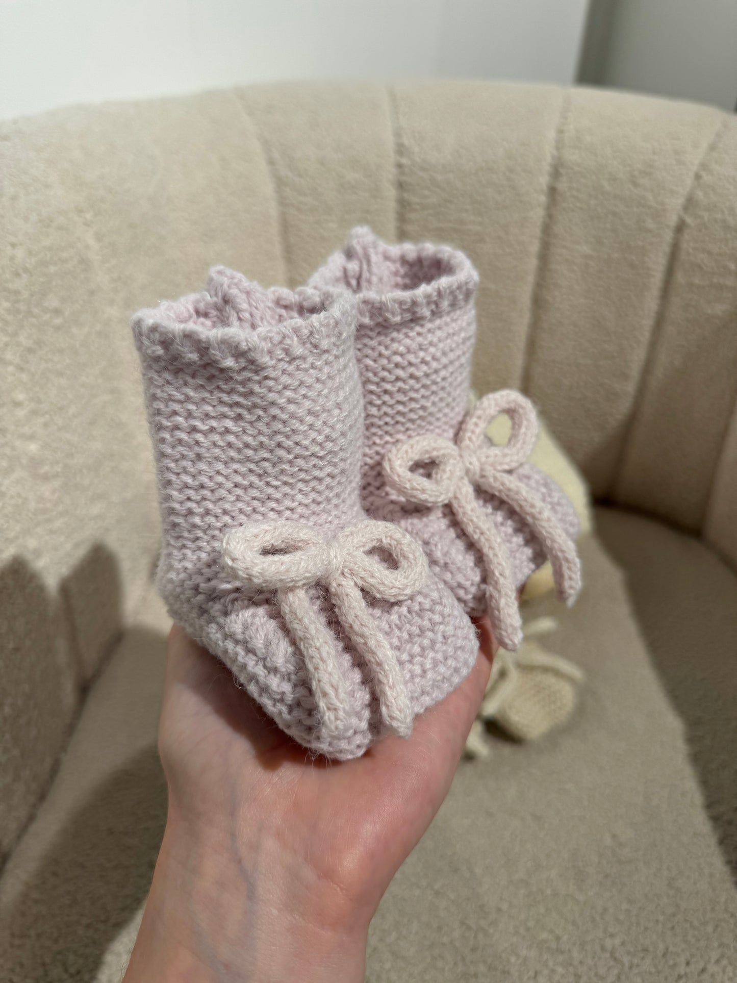 In stock hand knitted booties