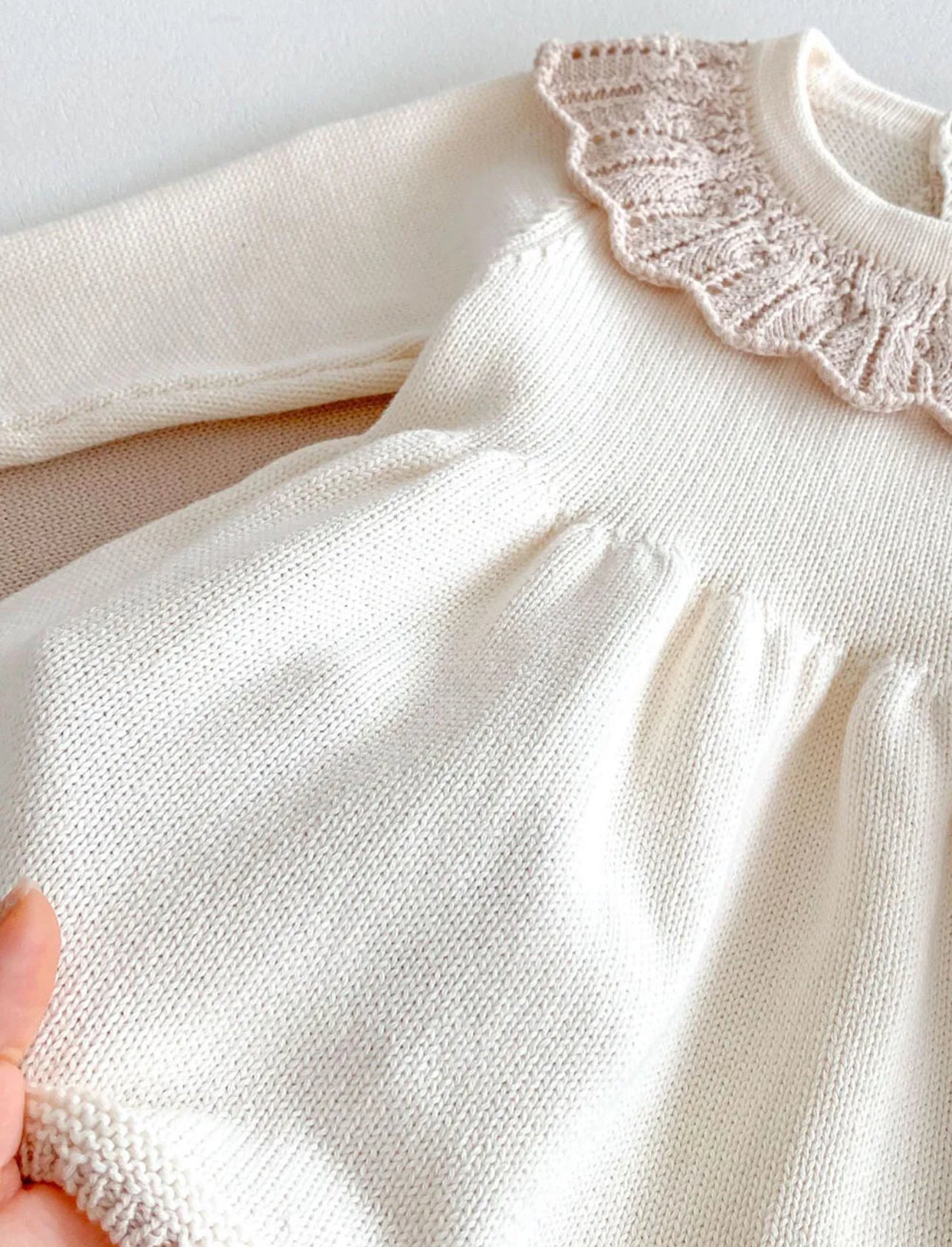 Pre order knit peter pan collar dress