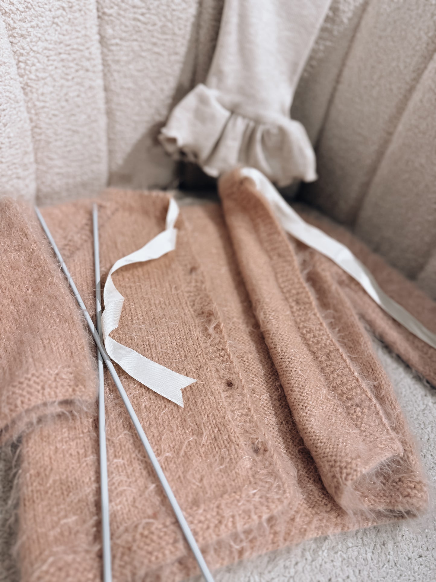 In stock pure angora wool handknitted cardigans
