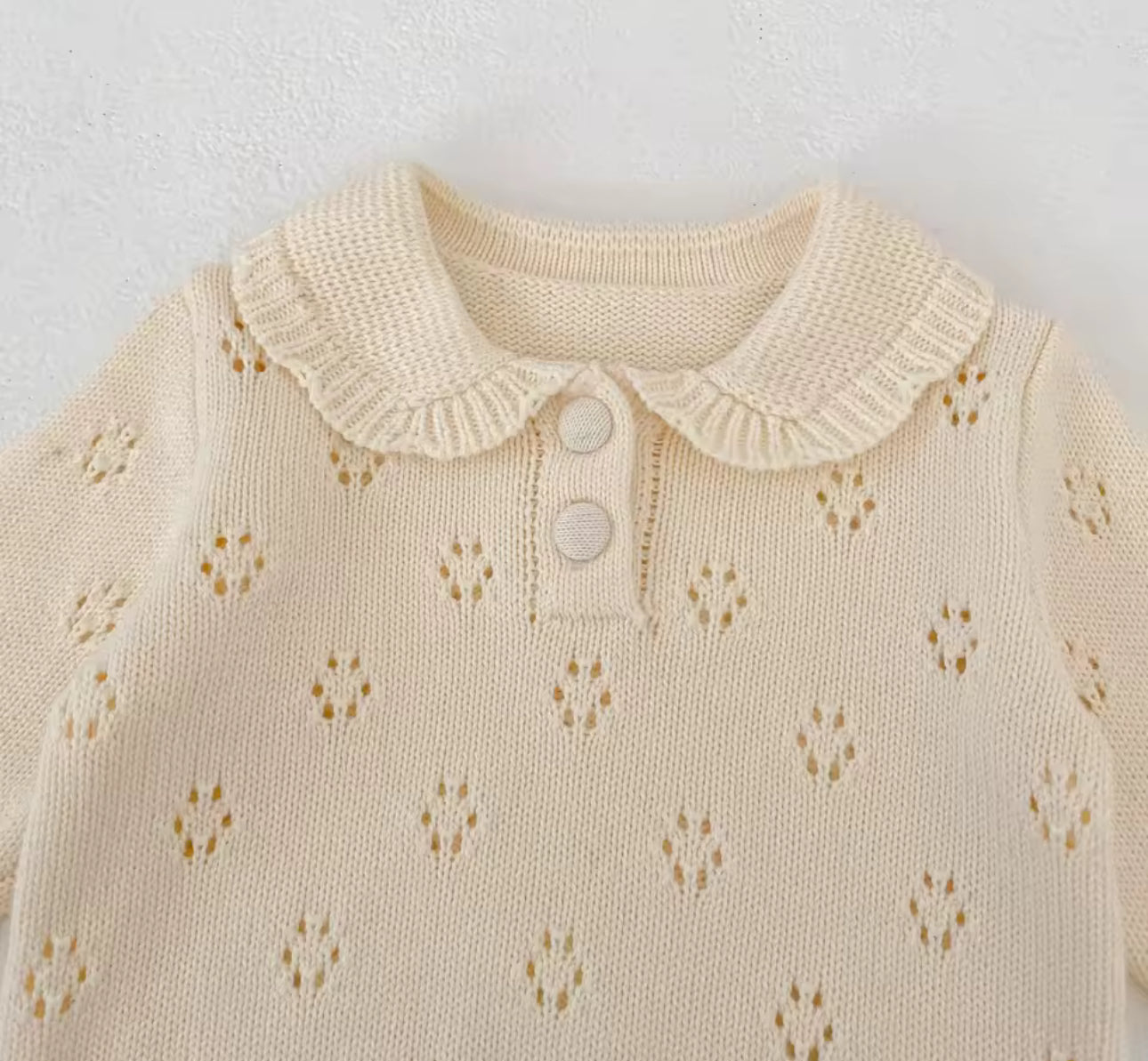 Butter yellow knitted top and shorts set