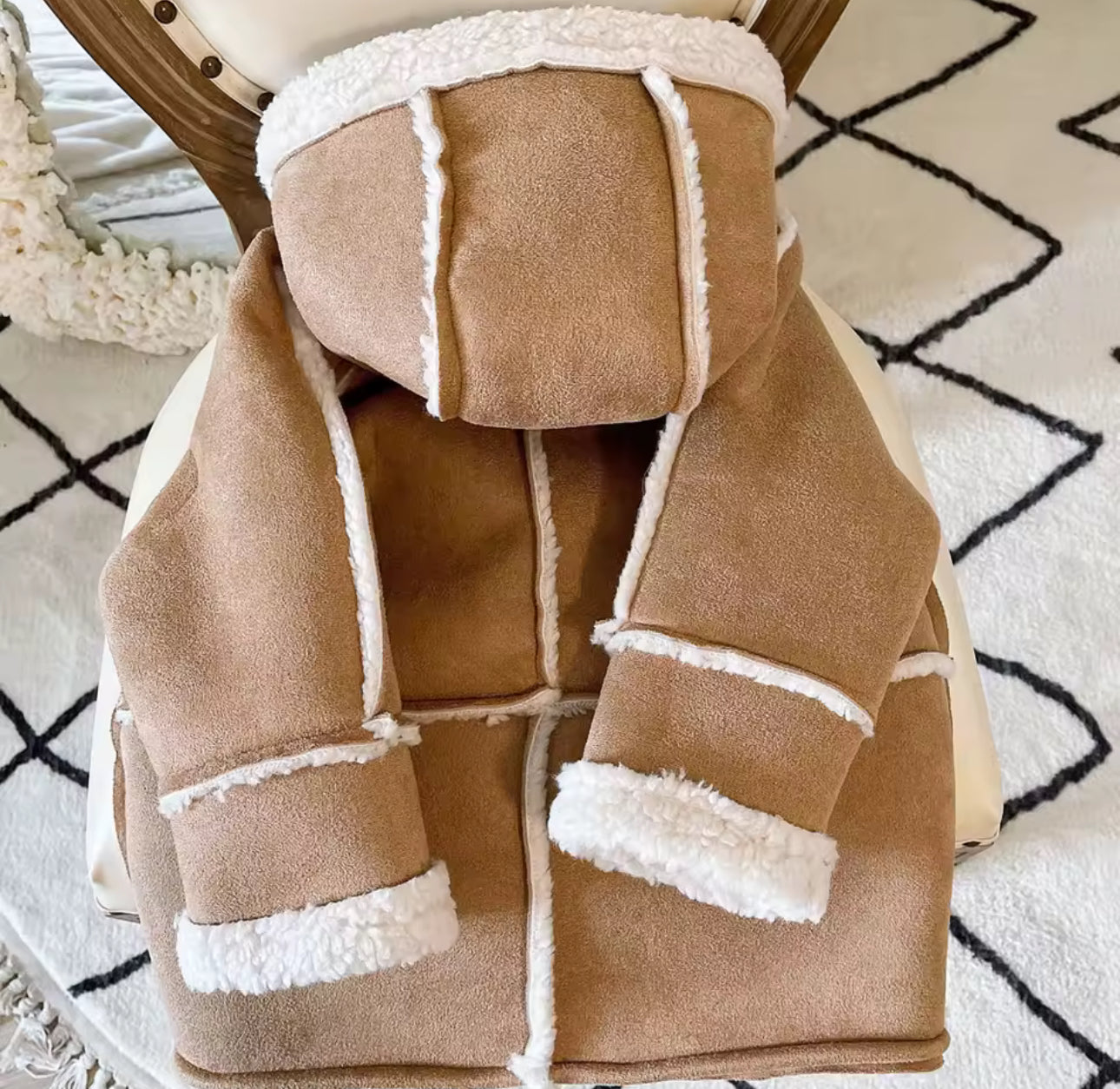 Thick lamb wool lined jacket