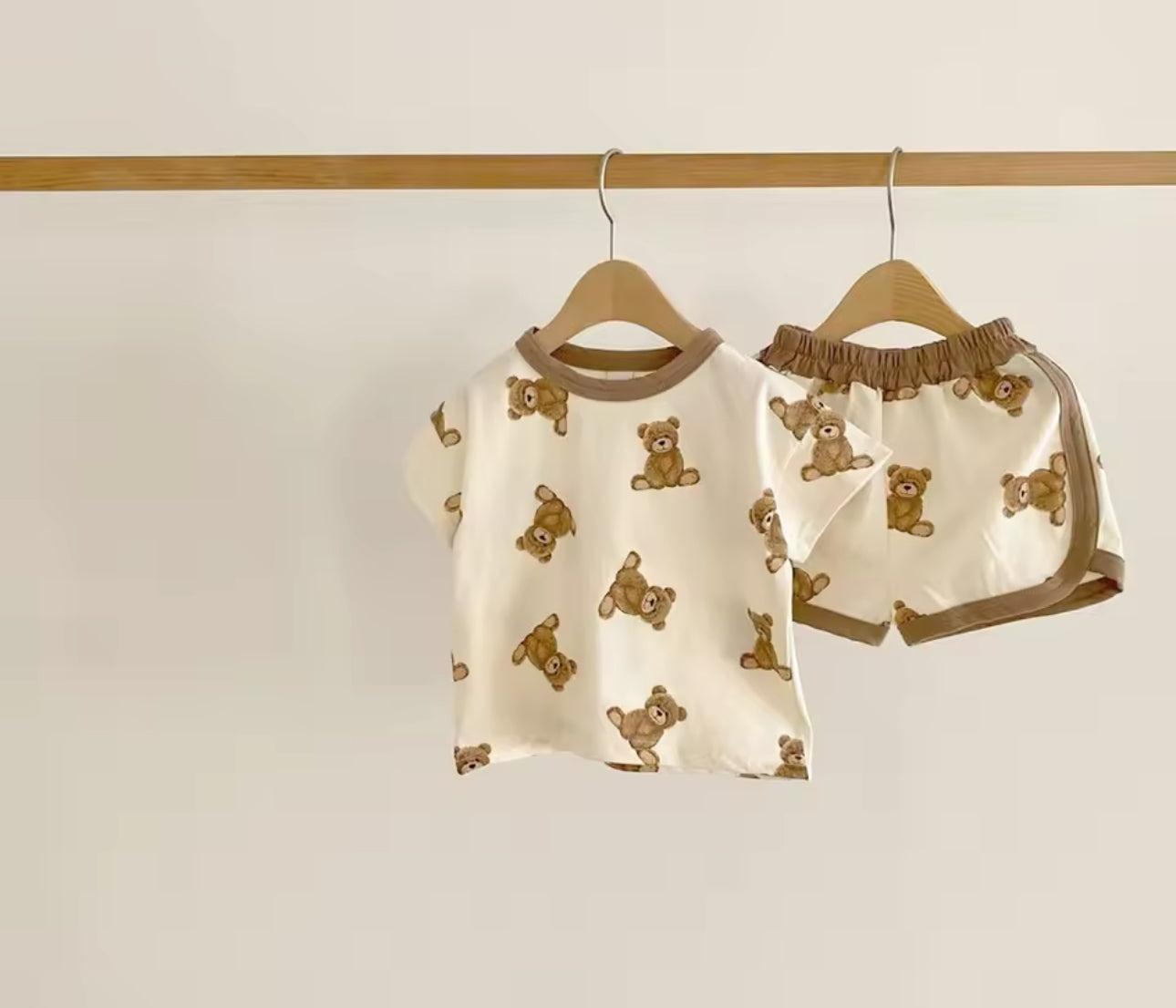 Boys summer teddy cotton set