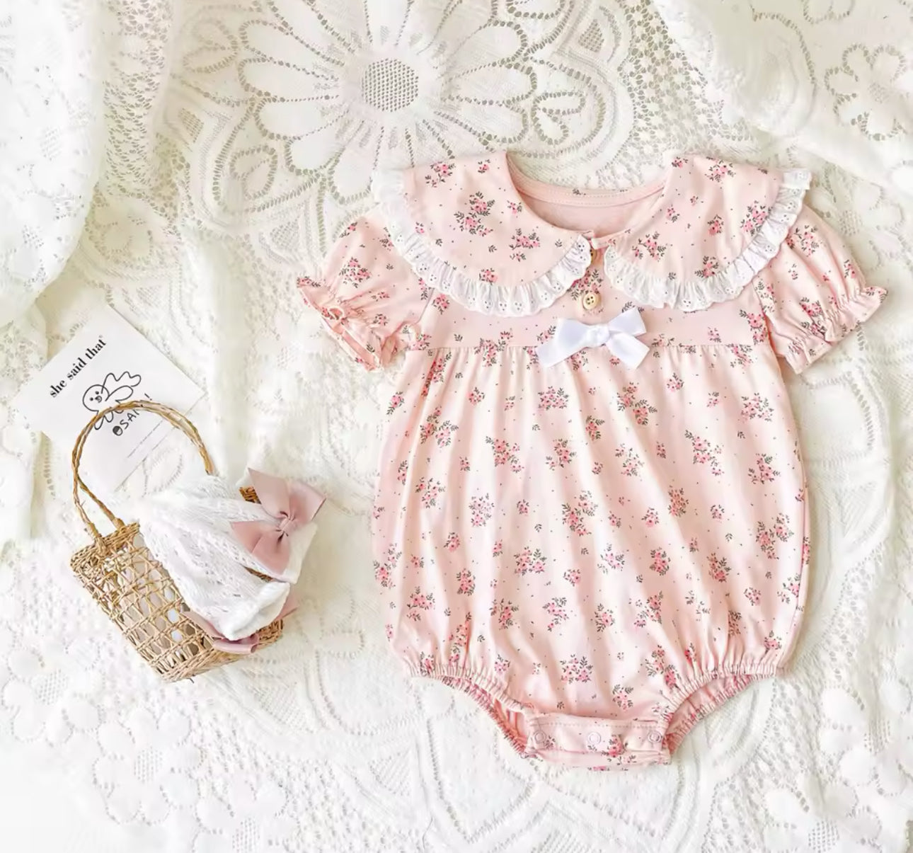 Summer floral romper pre order