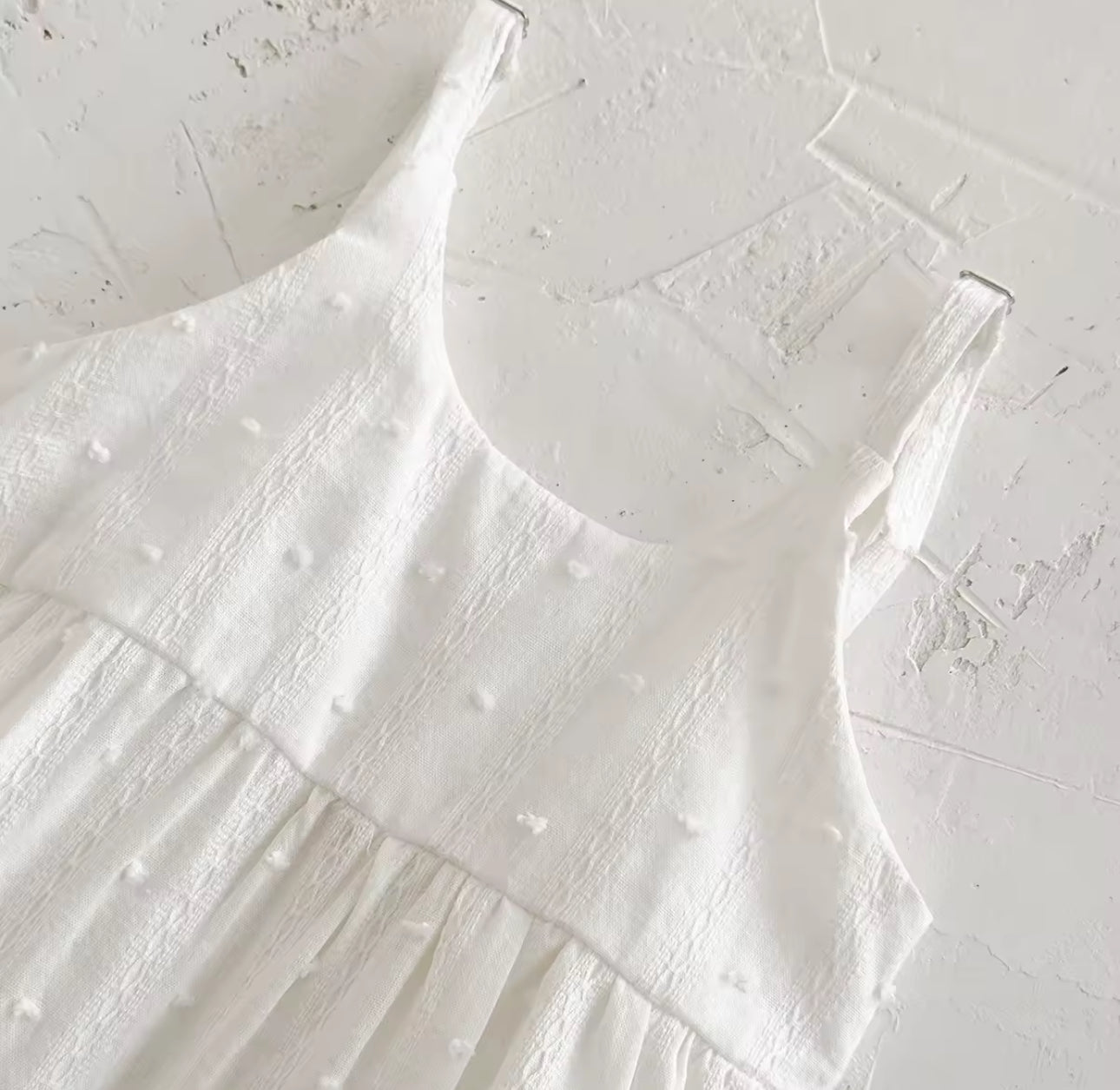 White summer cotton romper