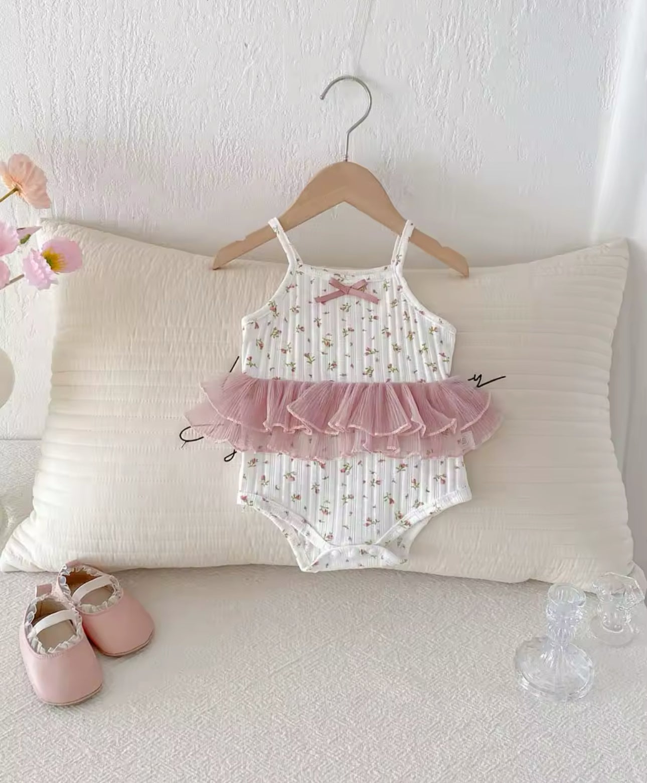 In stock summer cotton tutu rompers