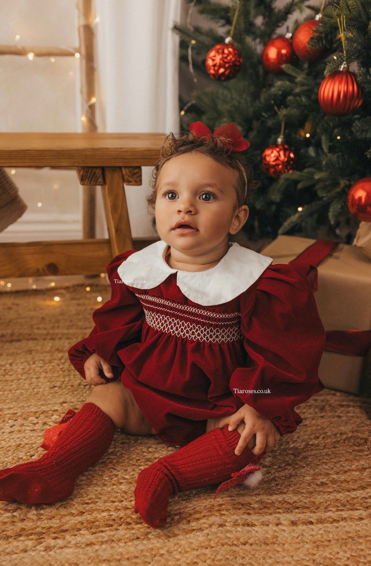 Pre order velour Christmas romper/dress