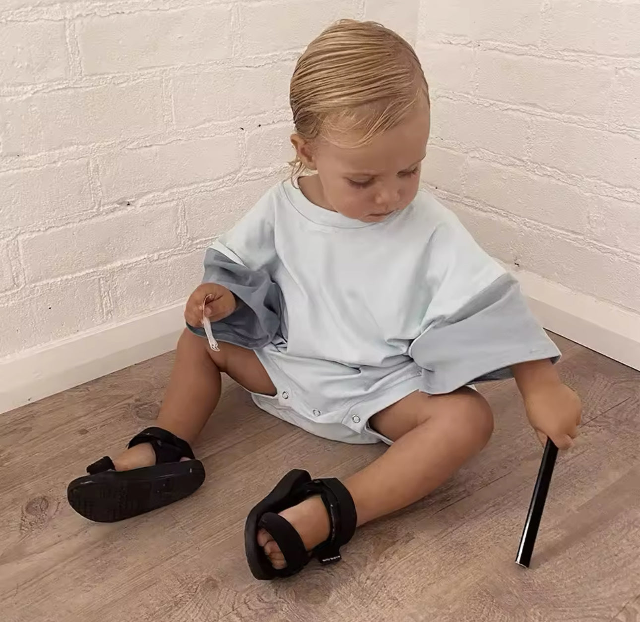 Boys summer cotton oversized summer box romper/set