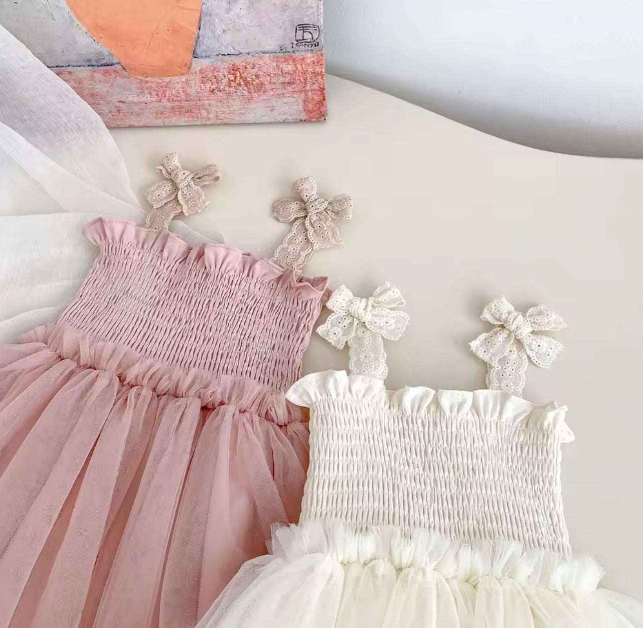 Tutu lace strap rompers