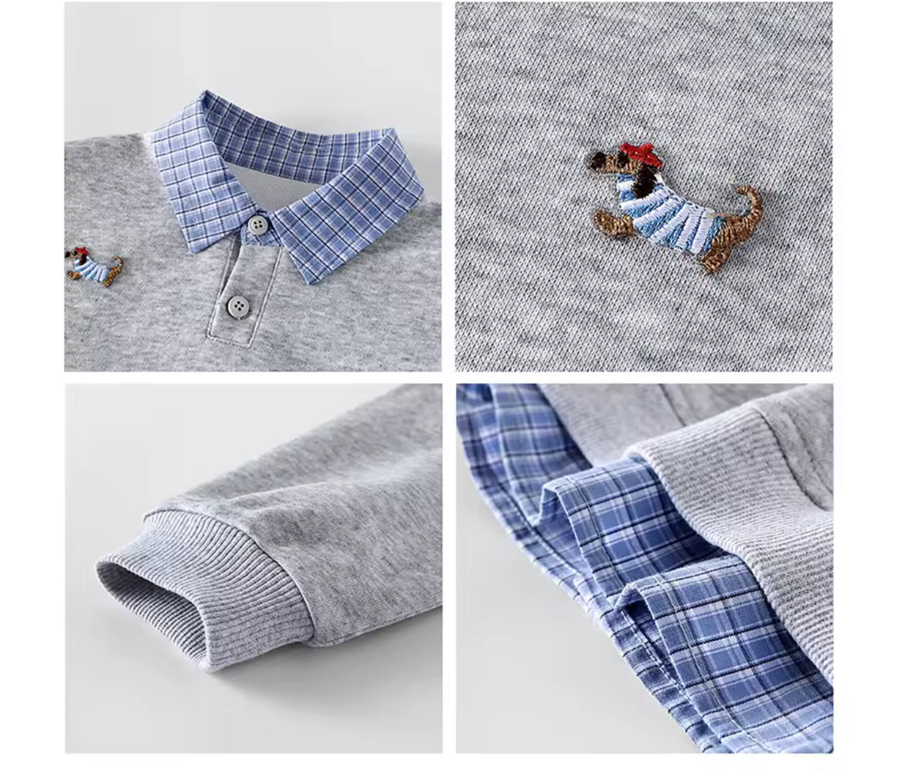 Boys dauchshund embroidered sweaters