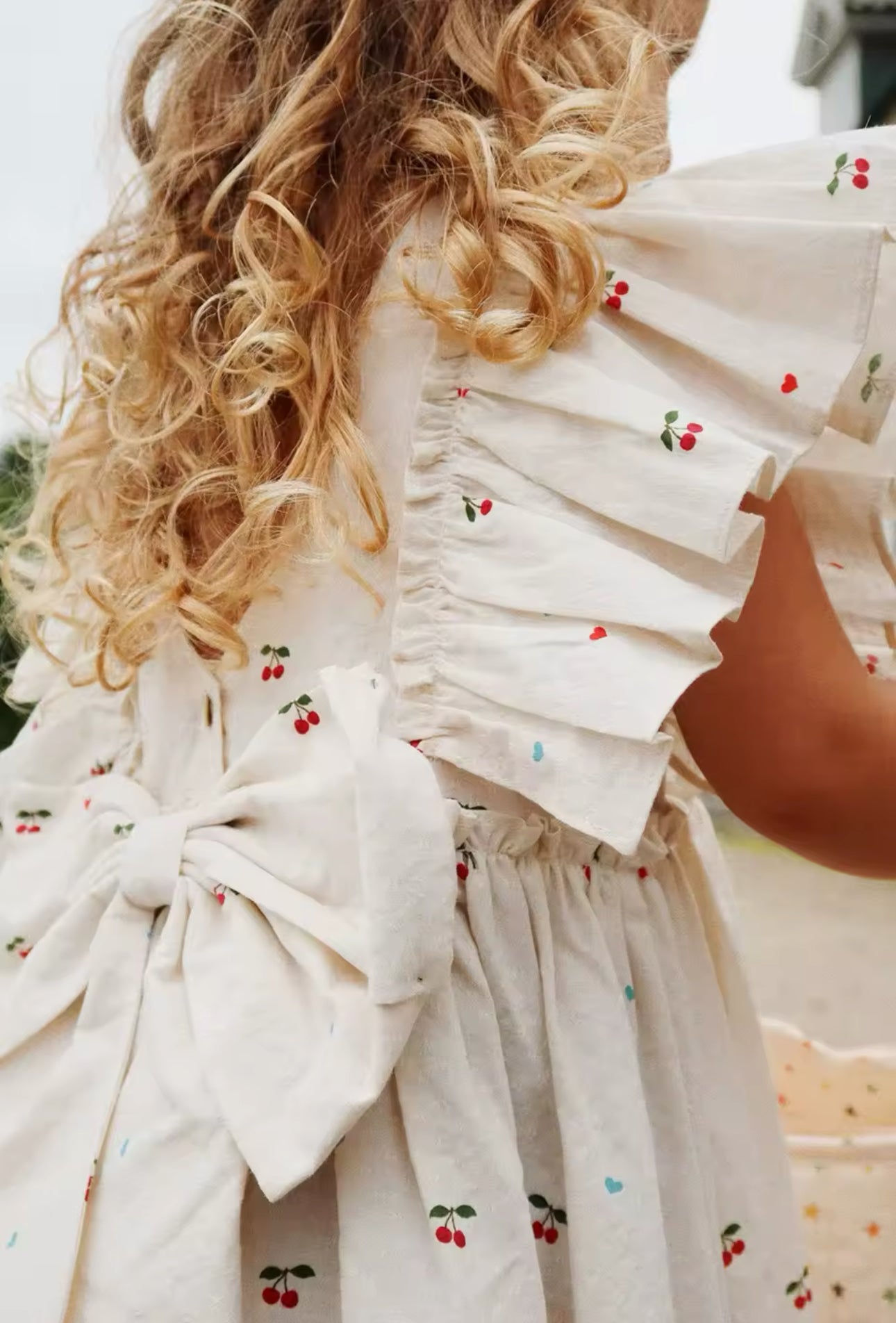 Pre order spring cherry bow dress