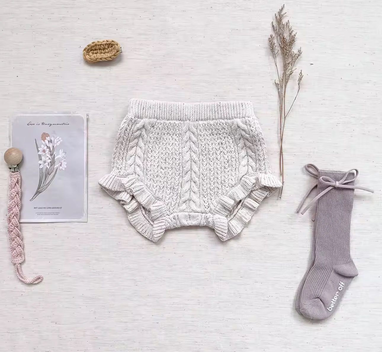 Vintage summer embroidered blouse and knit bloomer set