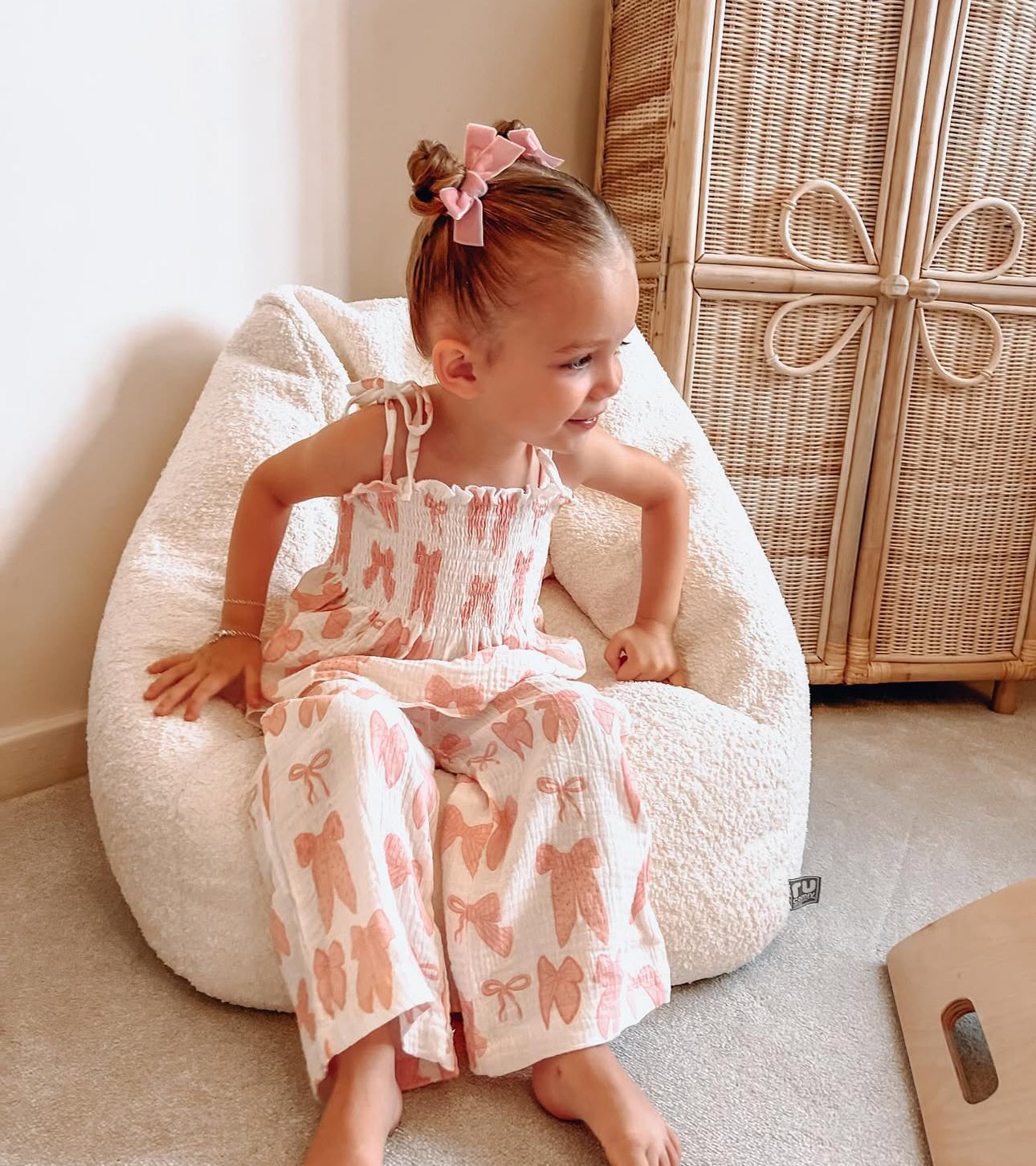 Summer two piece bow ruffle set