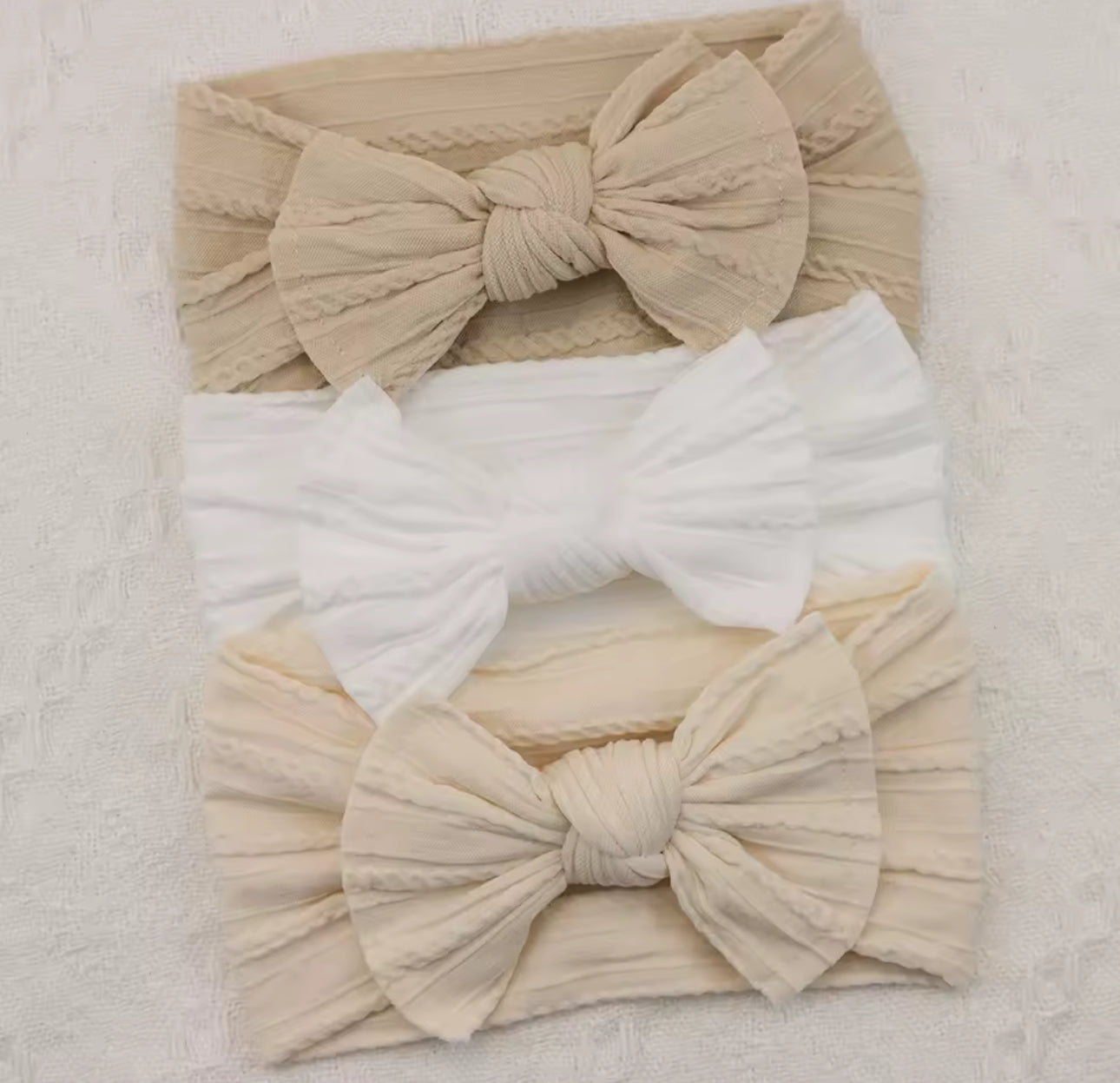 3 pack headband set neutral