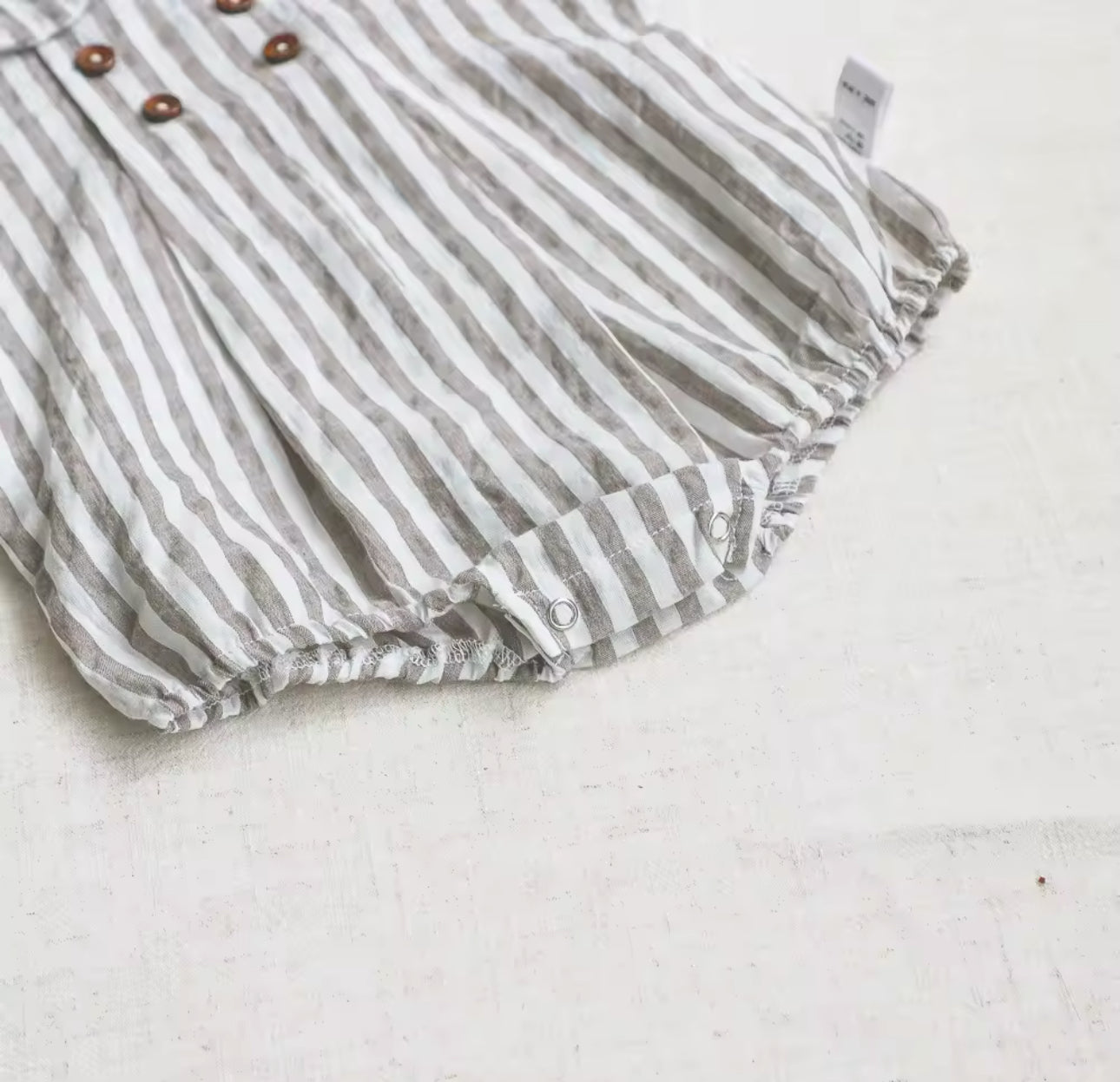Boys summer cotton stripe romper
