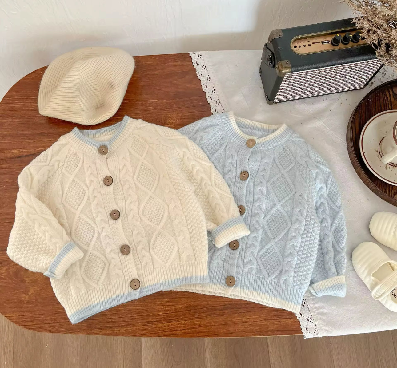 Boys summer knit cardigan/romper