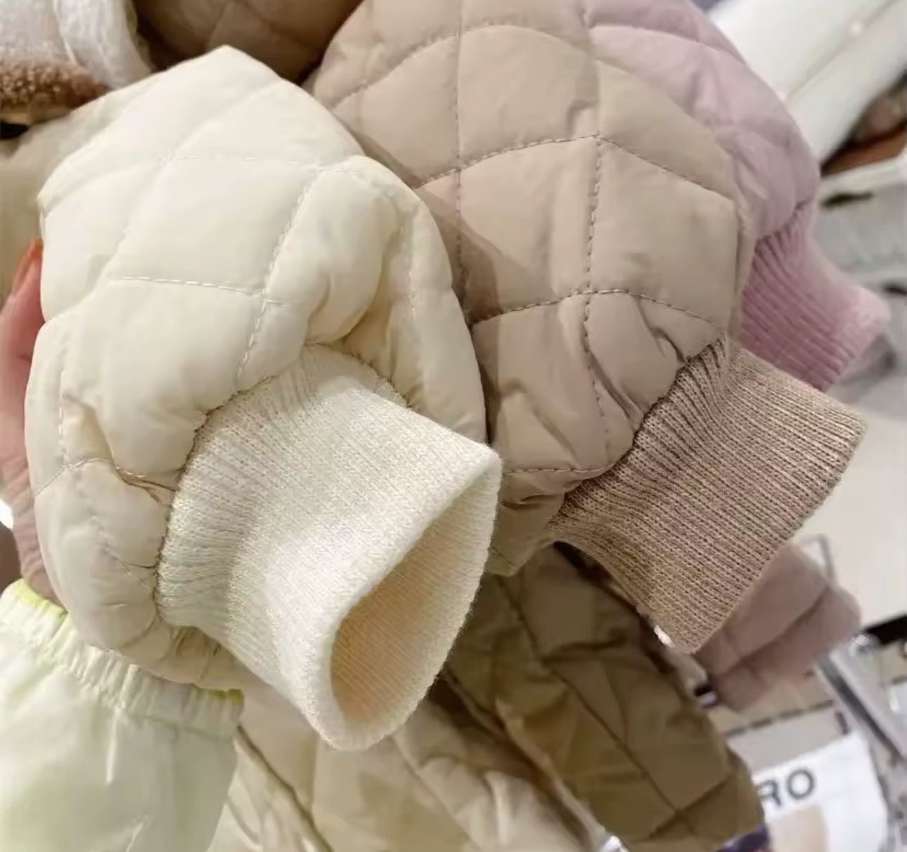 Fleece collar padded coat