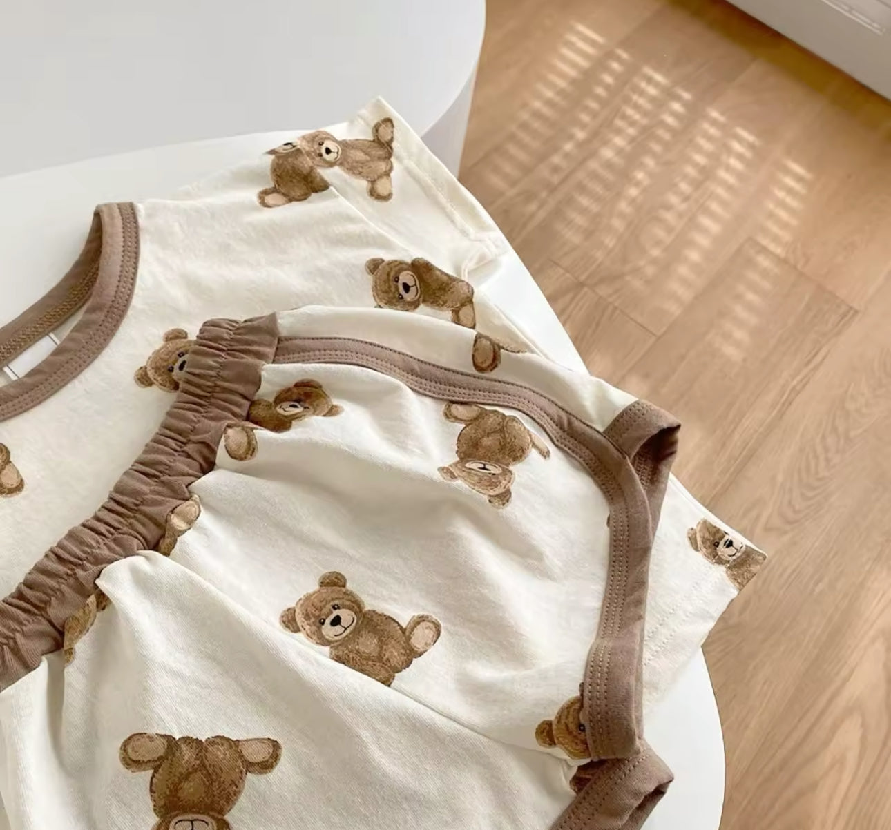 Boys summer teddy cotton set
