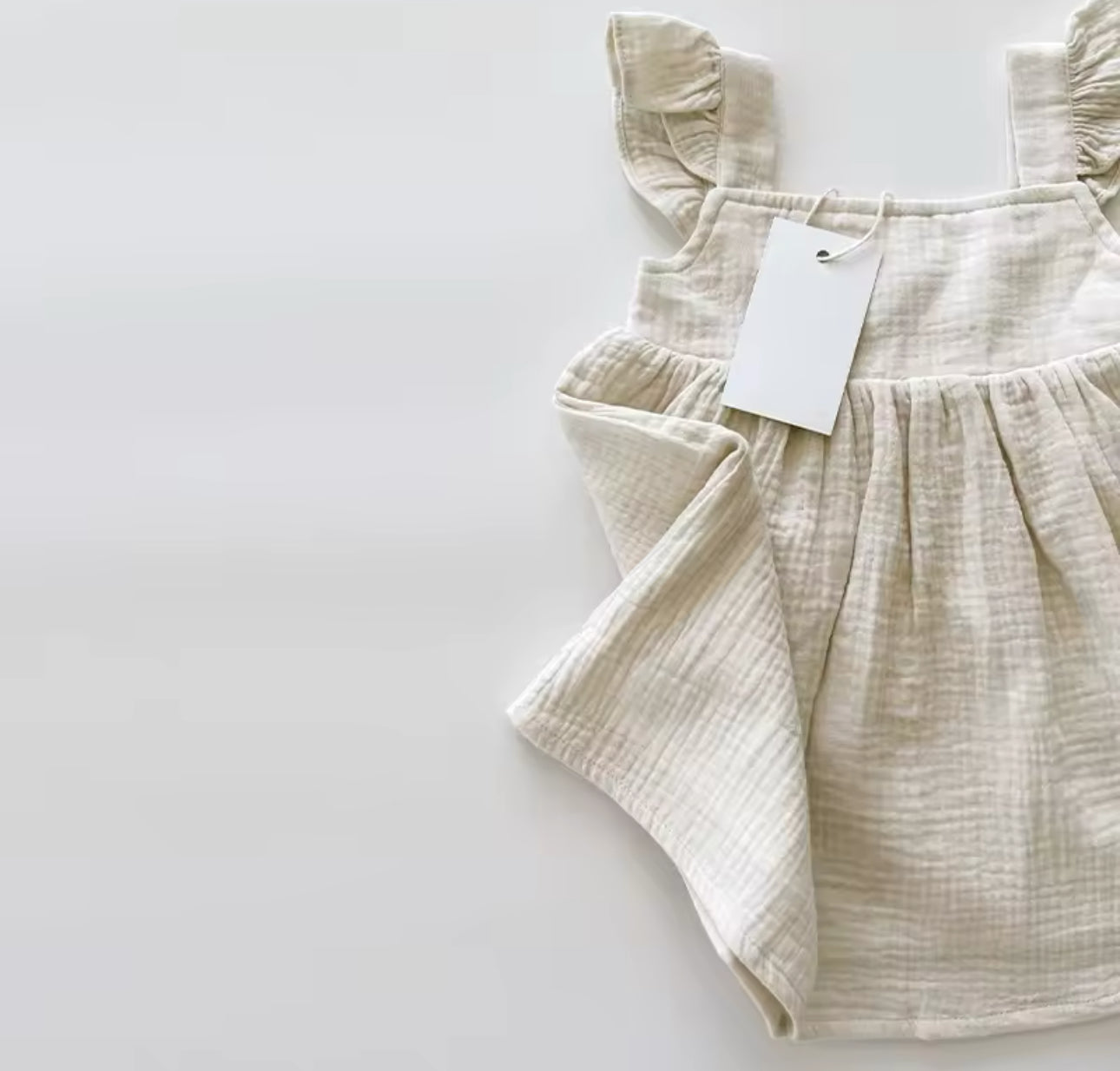 Pre order summer cream muslin dress