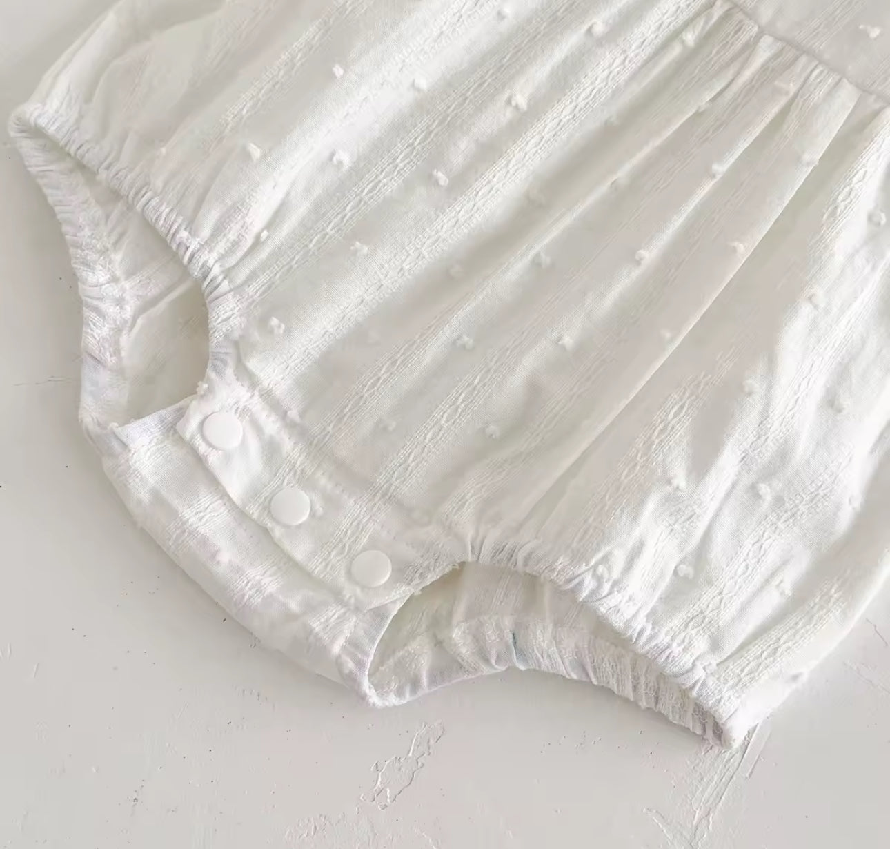 White summer cotton romper
