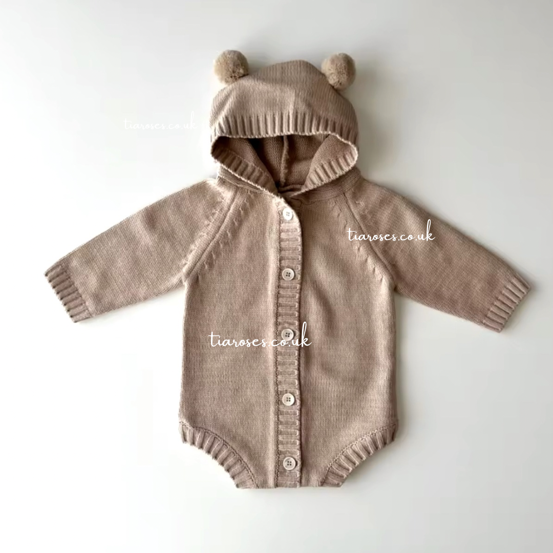 Pre order thick knitted chunky cotton romper