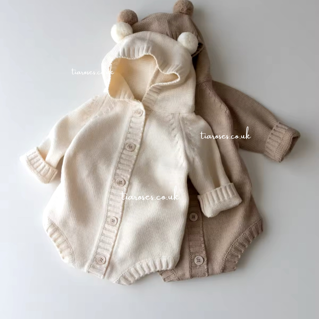 Pre order thick knitted chunky cotton romper