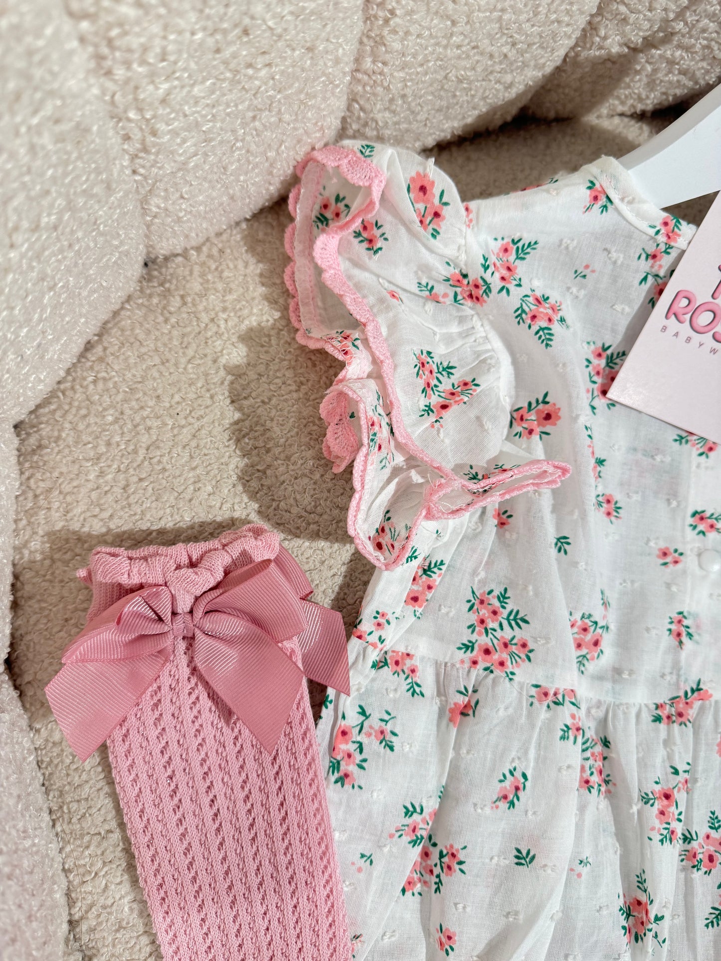 In stock floral romper and socks set