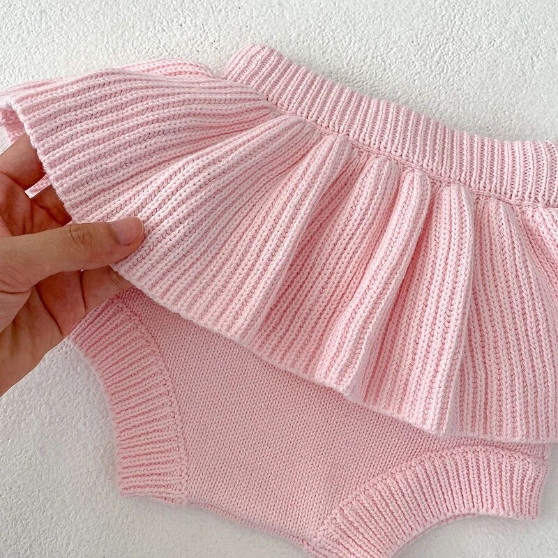 Two piece knit cardigan and bloomers (pre order)