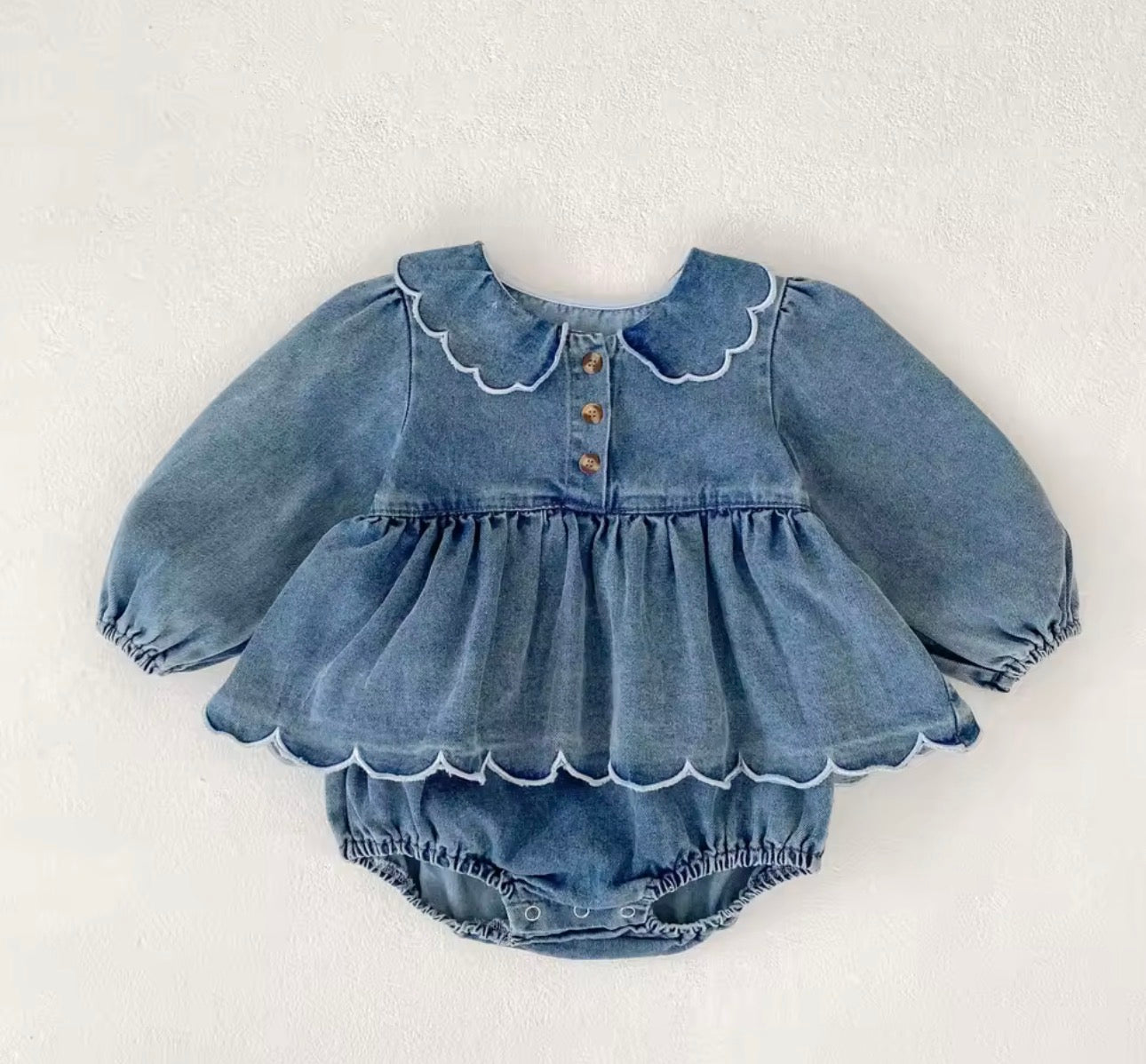 Denim romper dress