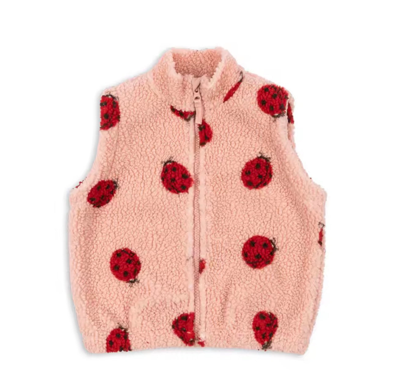 Lady bird thick fleece sleeveless gilet