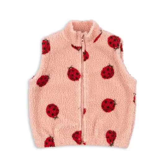 Lady bird thick fleece sleeveless gilet