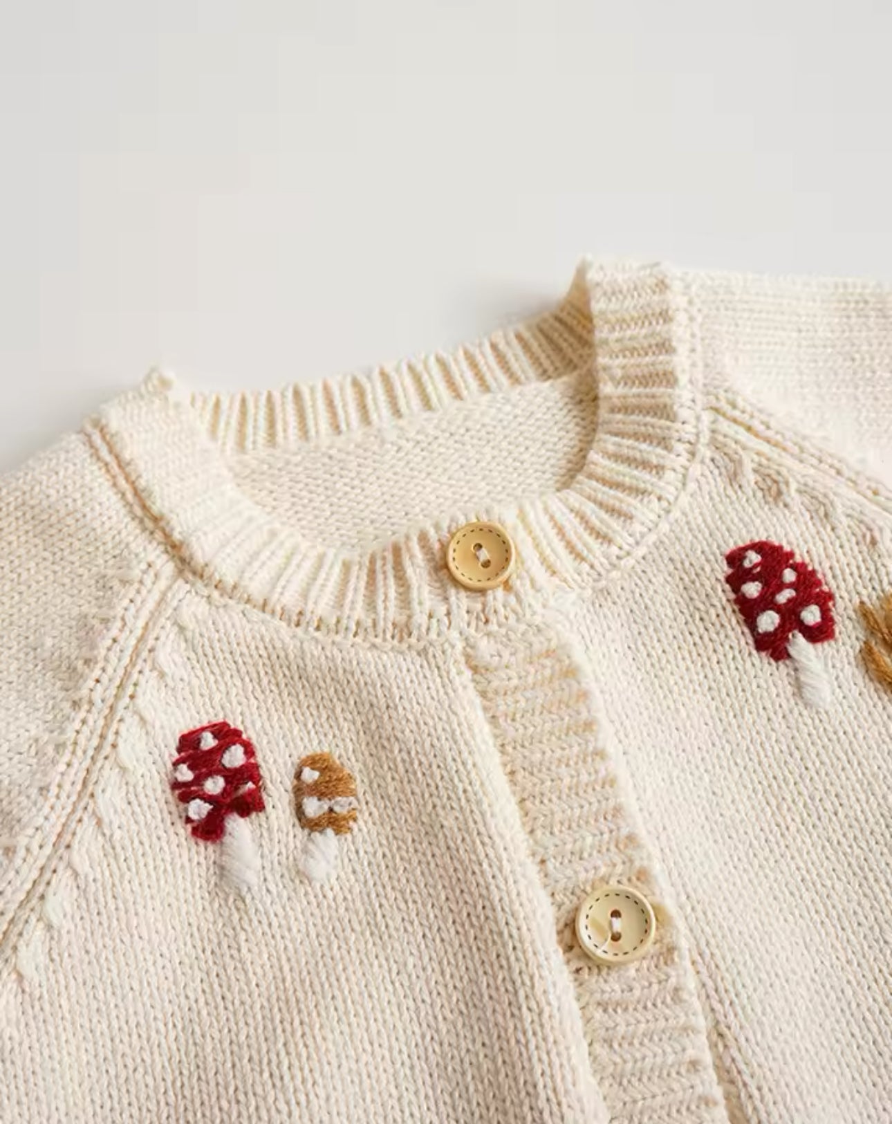 Spring mushroom cream cardigan (pre order)