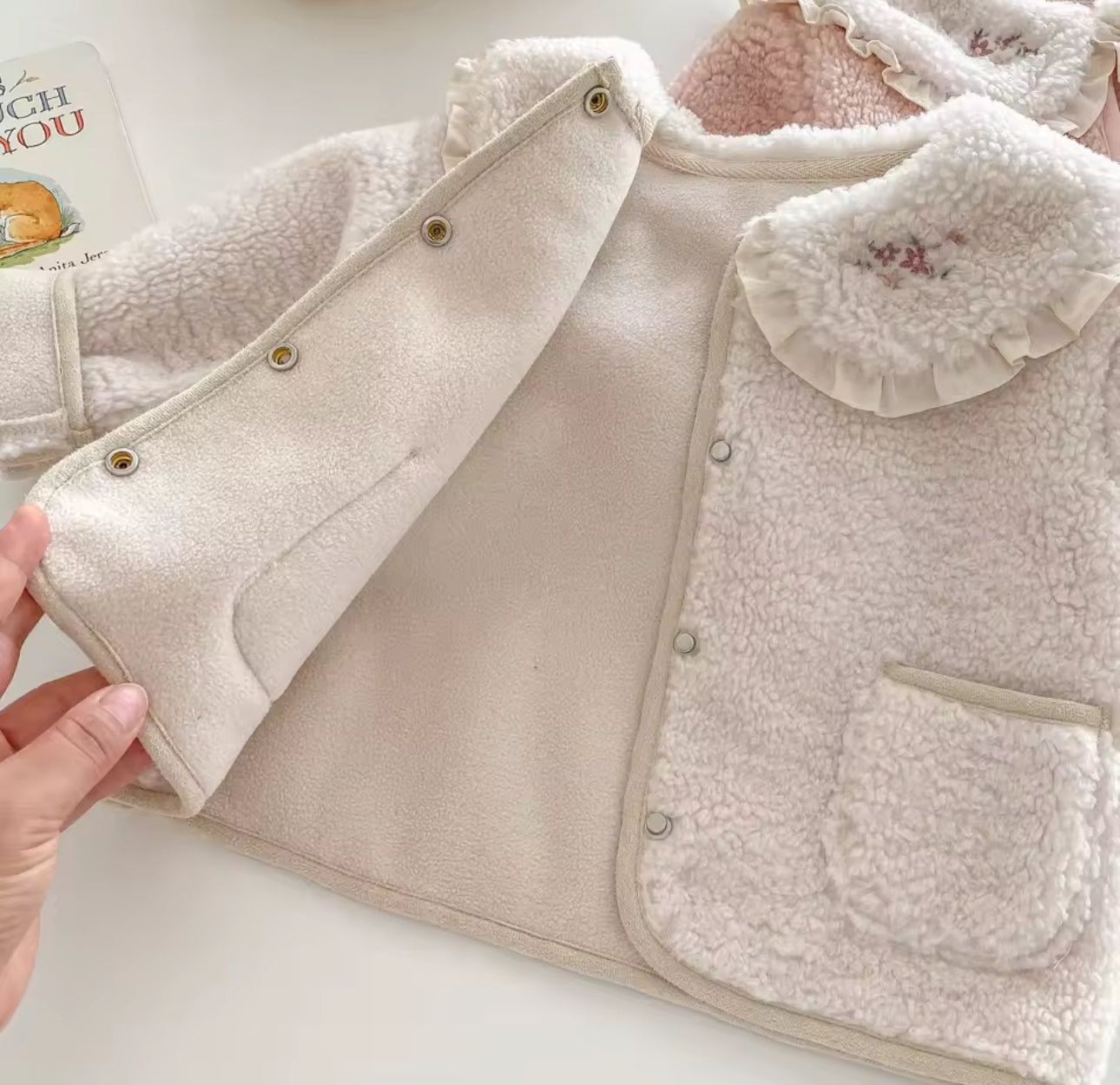 Velvet lined fleece coats