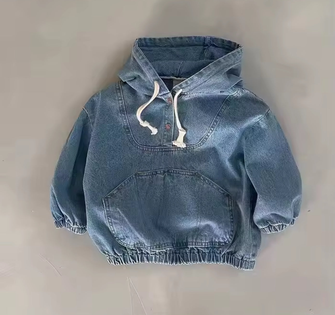 Denim hooded jacket