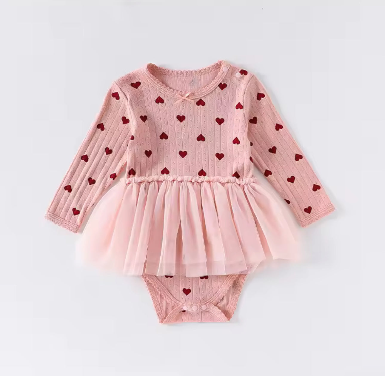 Pointelle long sleeve tutu vests