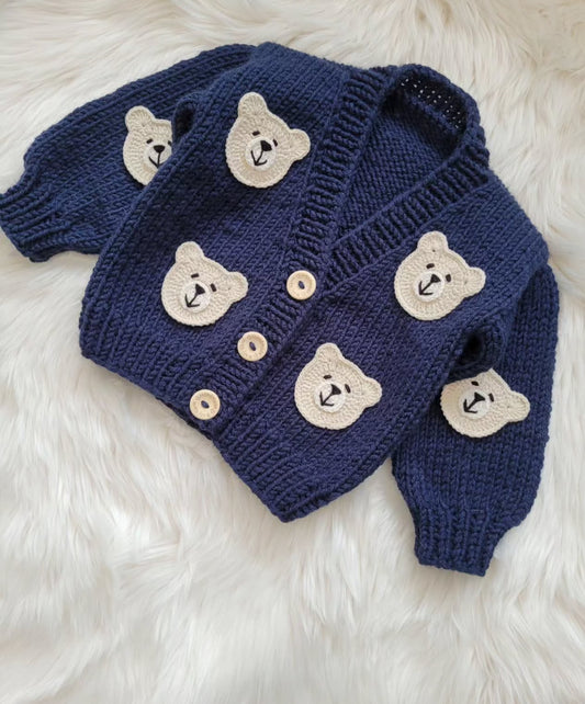 Pre order New navy teddy cardigans