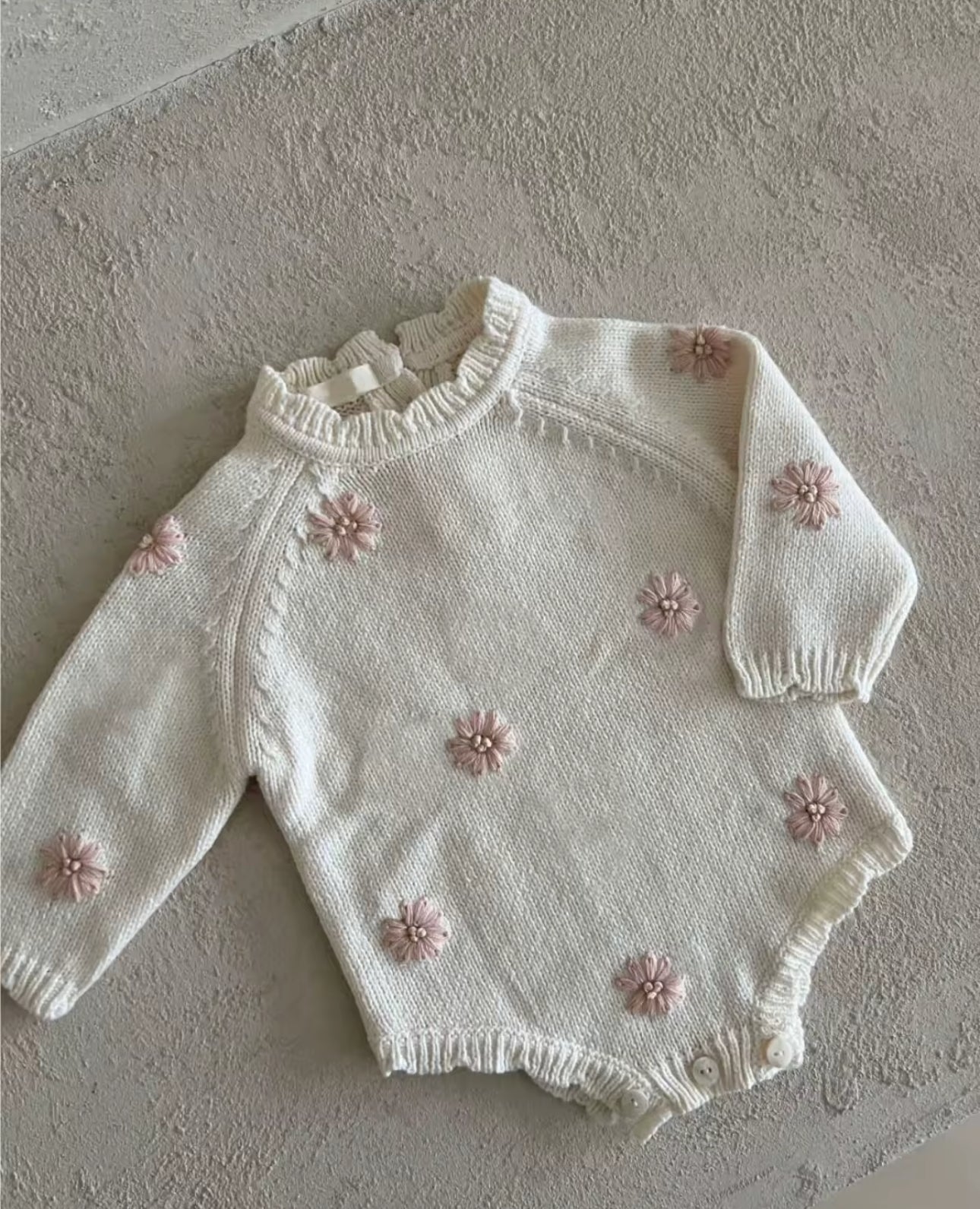 Daisy knit collection (romper/jumper/bonnet)