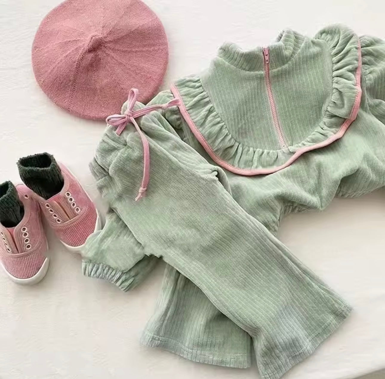 Corduroy two piece set