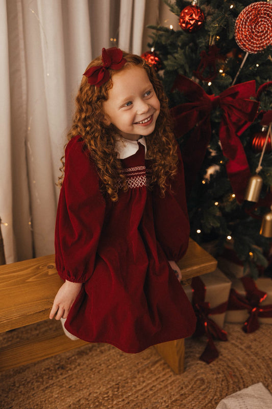 Pre order velour Christmas romper/dress