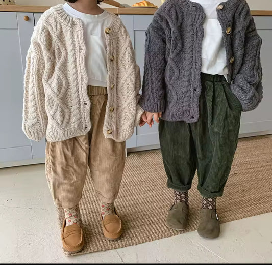 Boys cable knit cardigan