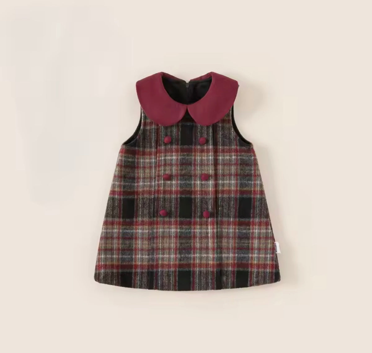 Fleece tartan dress