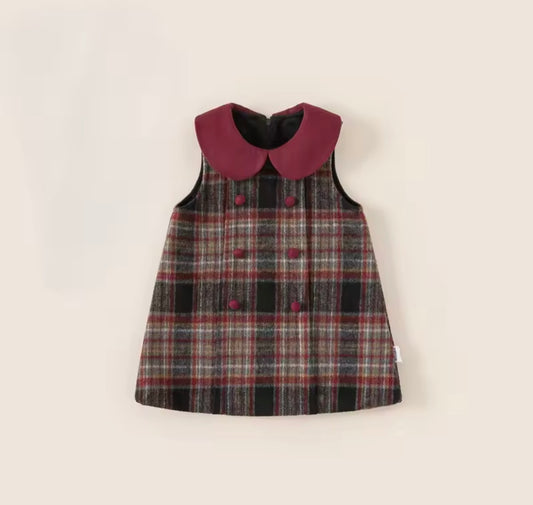 Fleece tartan dress