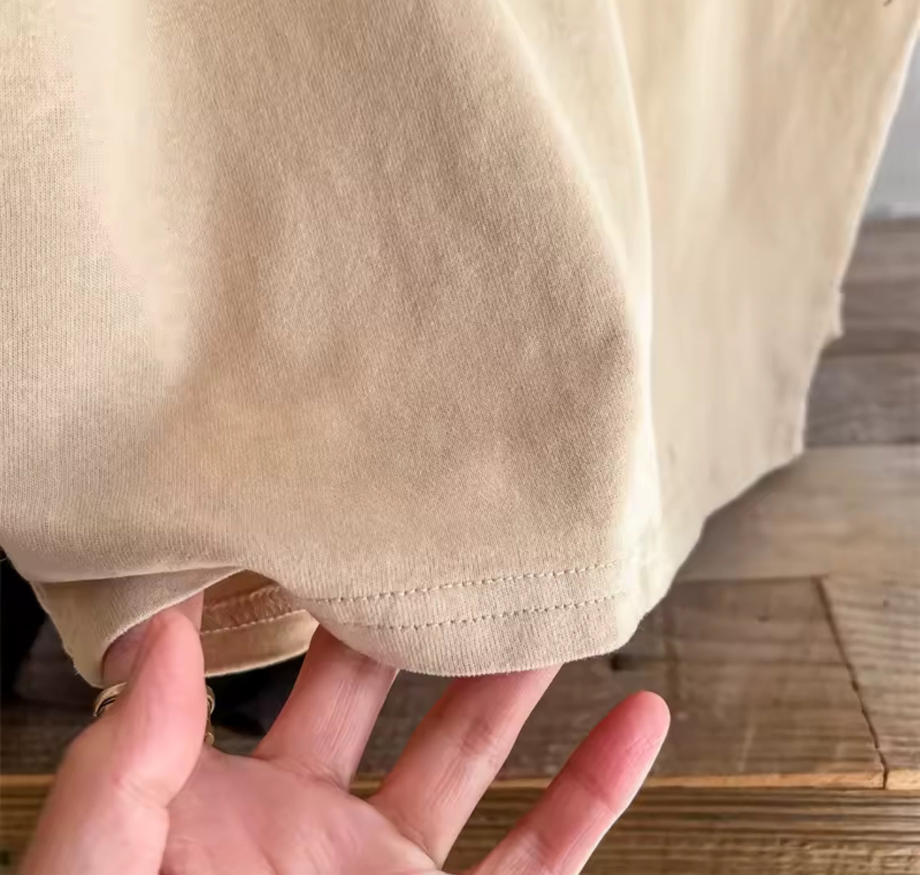 Slogan thick cotton long sleeved tee